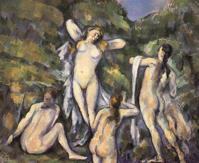 Bath four women who, Paul Cezanne